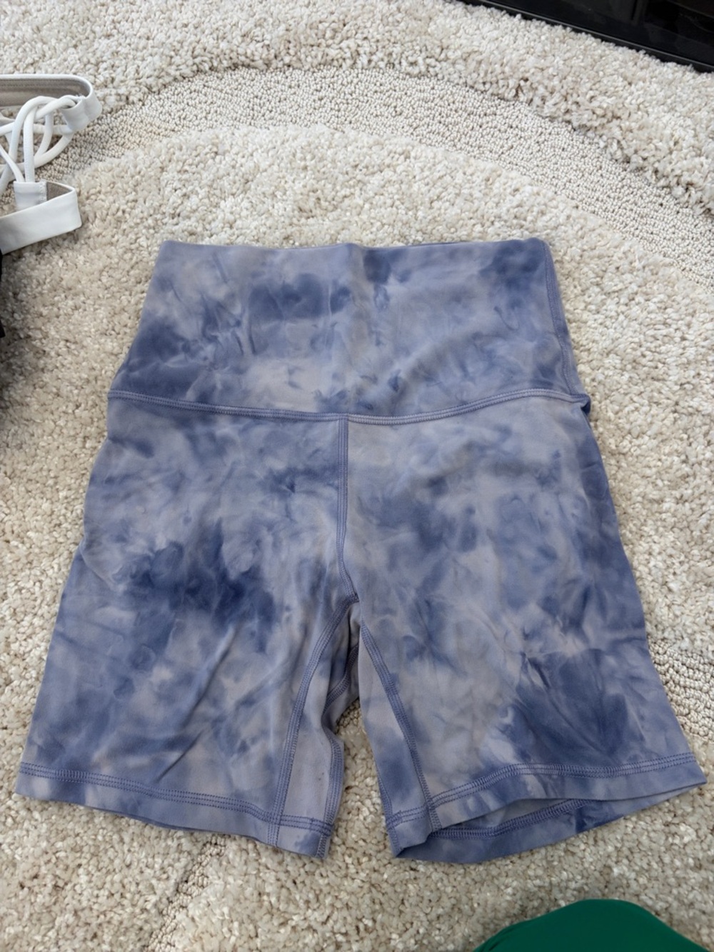 lululemon athletica High-Waist Tie-Dye Bike Shorts - Blue Gray